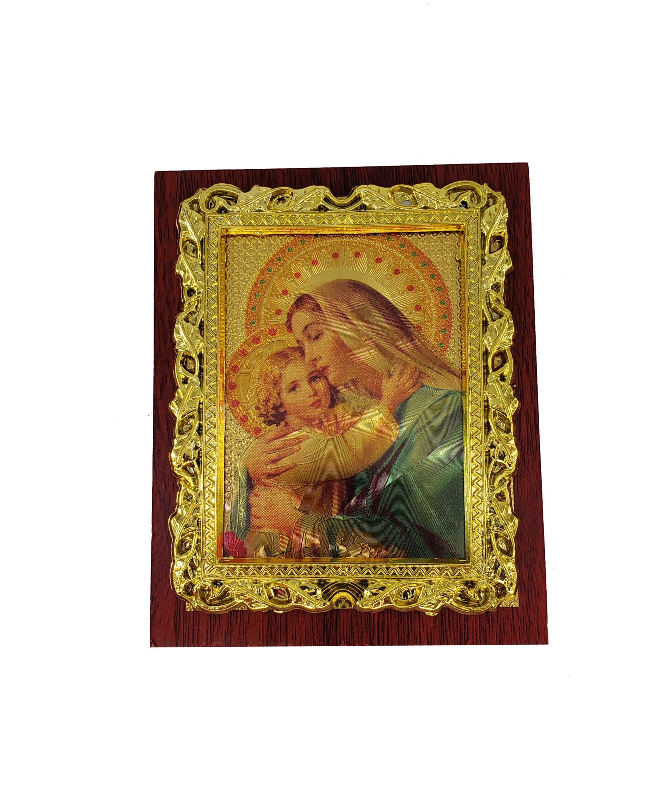 圣母抱子相框正面图